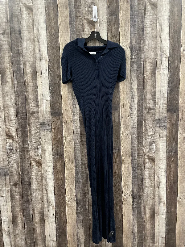 Navy Dress Casual Maxi Zara, Size S