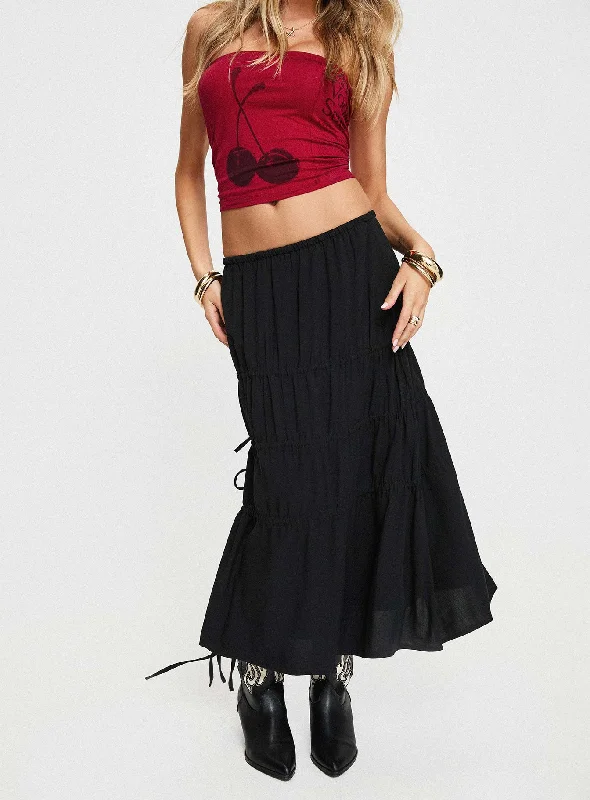 Perky Maxi Skirt Black