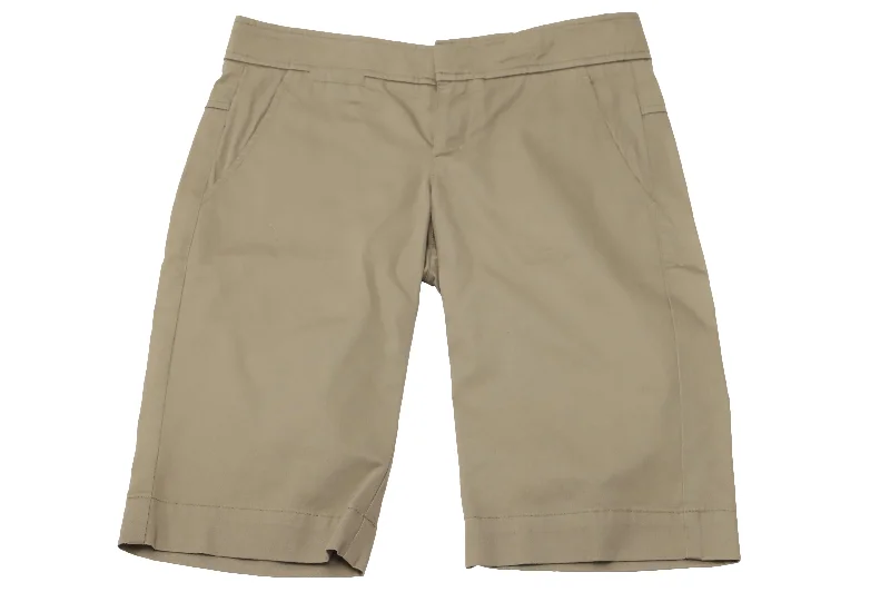 Vince Twill Bermuda Shorts in Beige Cotton