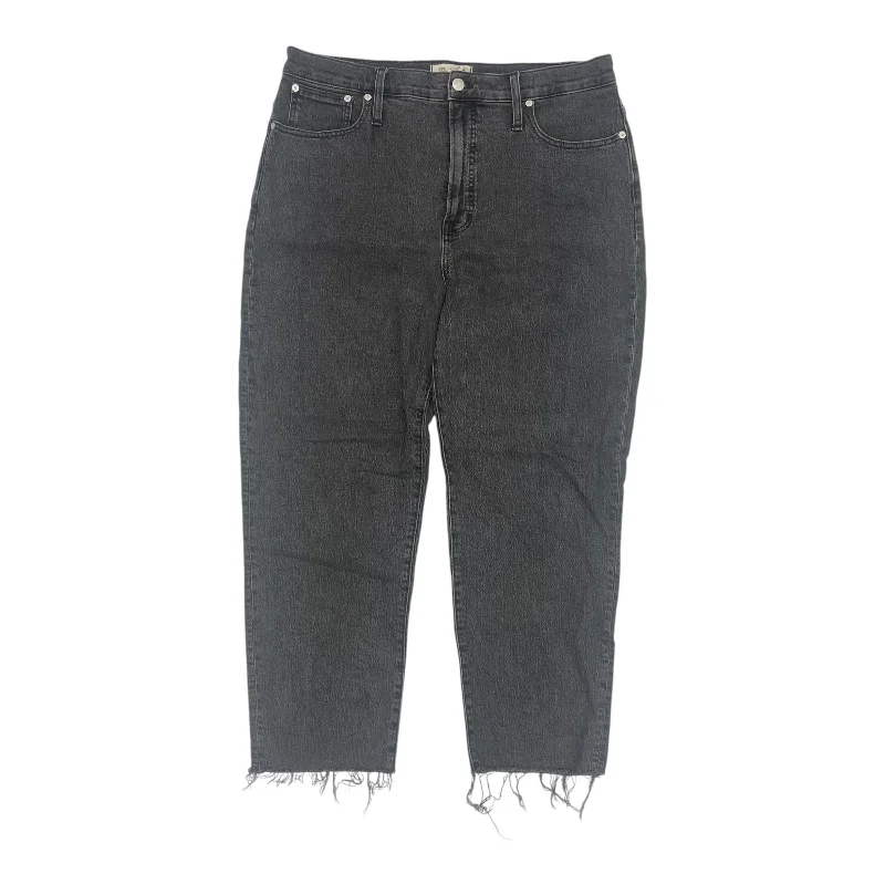 Jeans Straight By Madewell In Black Denim, Size:14