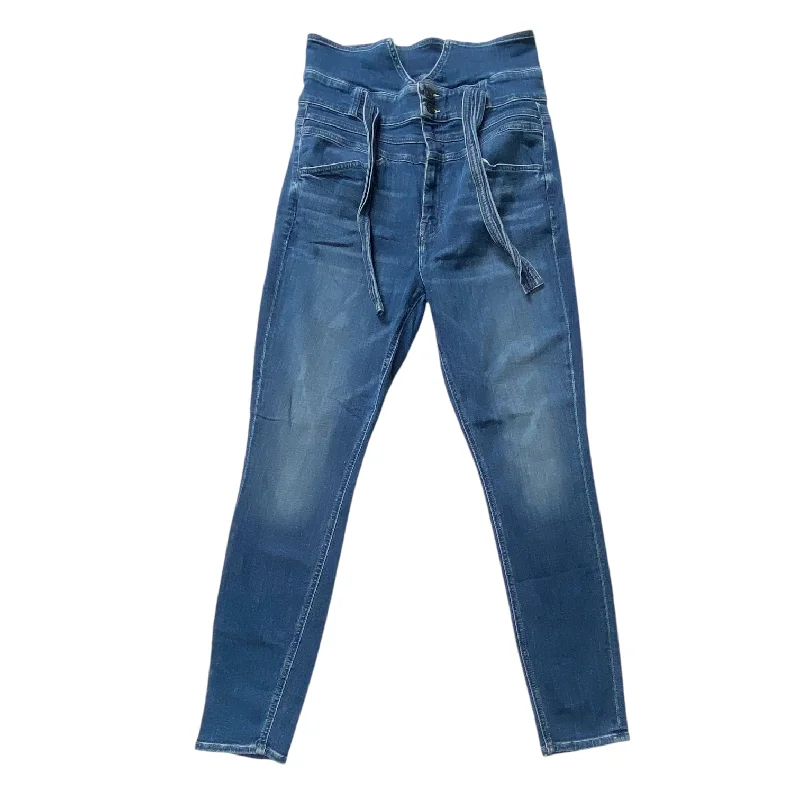 Jeans Straight By Mother Jeans In Blue Denim, Size: 12