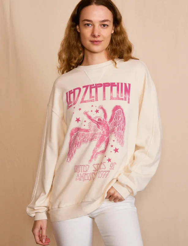 Led Zeppelin 1977 Star Struck Sweatshirt, Ivory