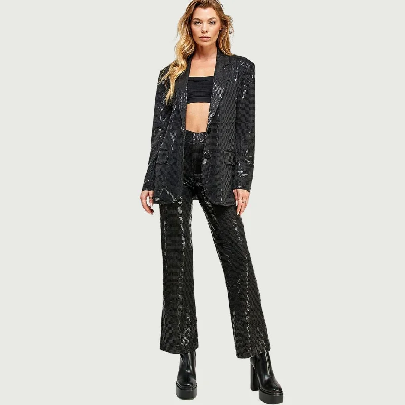 Flowing Sequin Pants (Black)