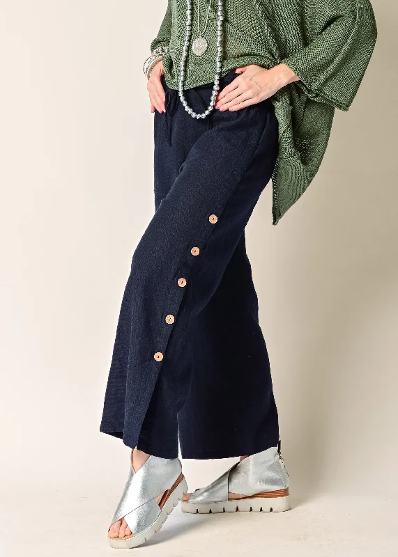 Mileta Linen Pant in Navy