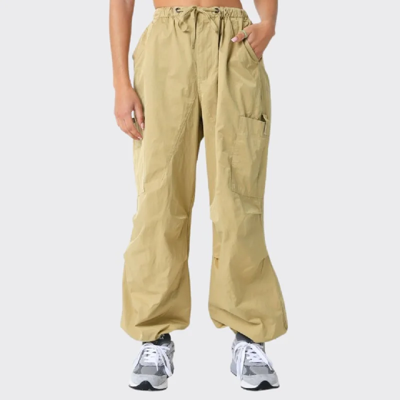 Rowen Pu Parachute Pants (Taupe)