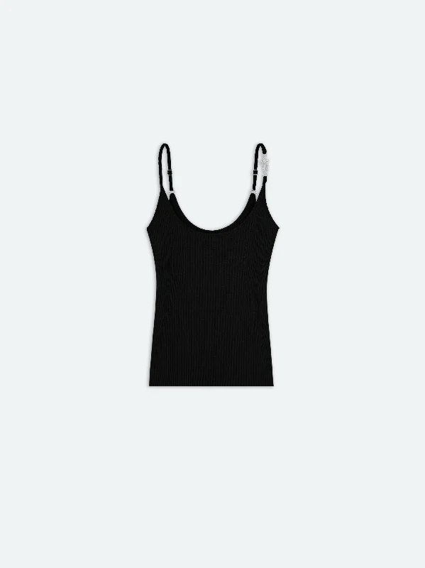 WOMEN - VERTICAL AMIRI TANK TOP - BLACK